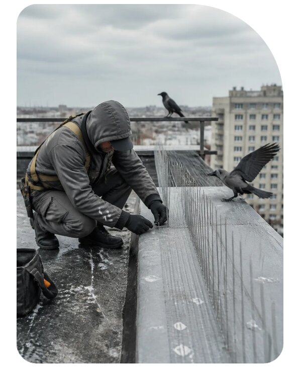 Защита от ворон под ключ в Великом Устюге по цене от 5090 р. | Сенат-Влс